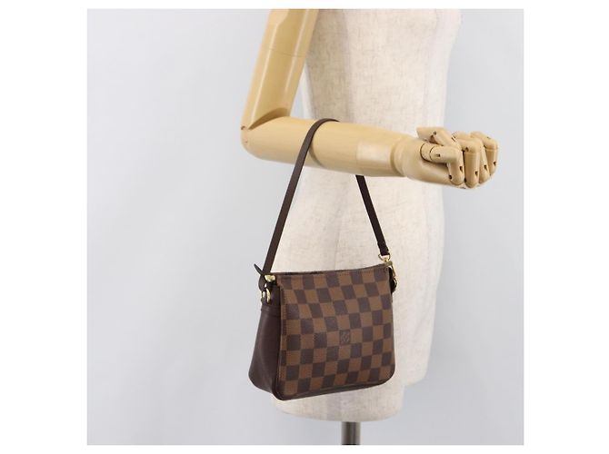 LOUIS VUITTON Damier Ebene Trousse Makeup Pouch N51982 LV Auth 204350 - vista 21