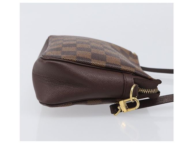 LOUIS VUITTON Damier Ebene Trousse Makeup Pouch N51982 LV Auth 204350 - vista 3