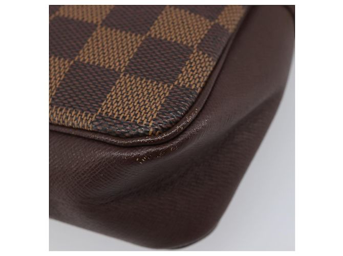 LOUIS VUITTON Damier Ebene Trousse Makeup Pouch N51982 LV Auth 204350 - vista 9