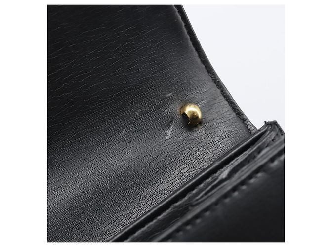 GIVENCHY Handtasche aus Leder Schwarz Gold Auth 205123 Golden - Ansicht 11