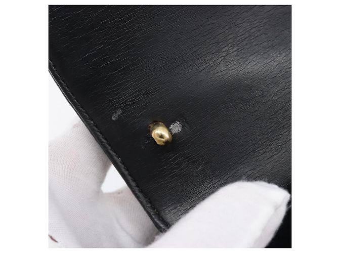 GIVENCHY Handtasche aus Leder Schwarz Gold Auth 205123 Golden - Ansicht 21