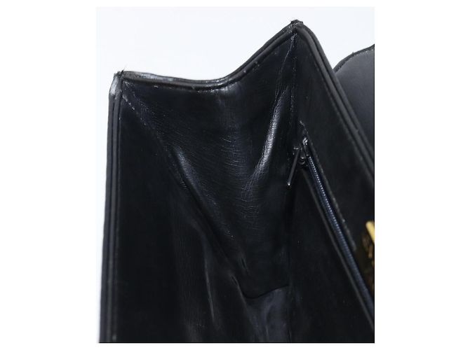 GIVENCHY Handtasche aus Leder Schwarz Gold Auth 205123 Golden - Ansicht 24
