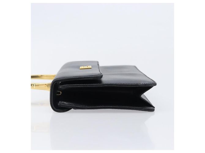 GIVENCHY Handtasche aus Leder Schwarz Gold Auth 205123 Golden - Ansicht 4