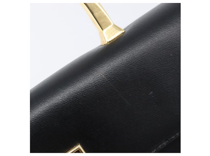 GIVENCHY Handtasche aus Leder Schwarz Gold Auth 205123 Golden - Ansicht 9