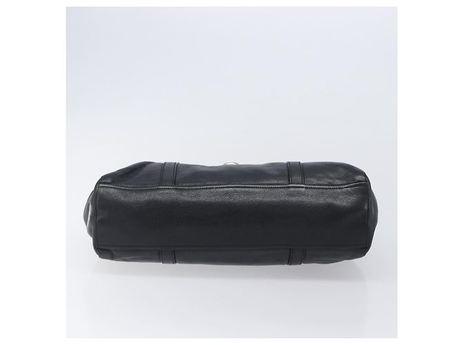 Borsa Tote PRADA in pelle nera argento Auth am12581M Nero - vista 5