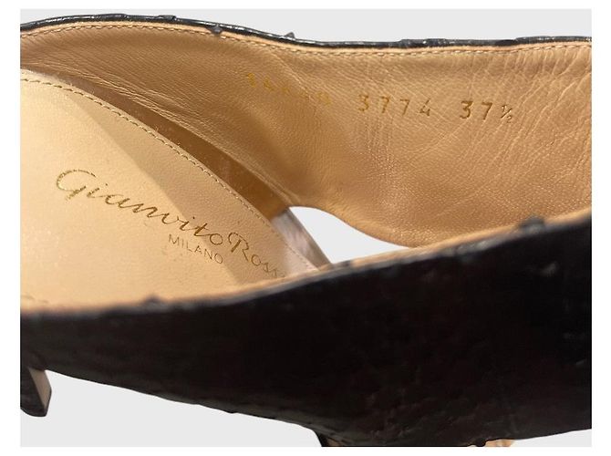 Sandali Gianvito Rossi python T.37,5 Nero - vista 6