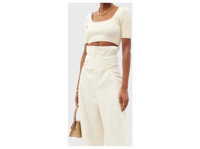 Top Jacquemus beige T.36 - vista 3
