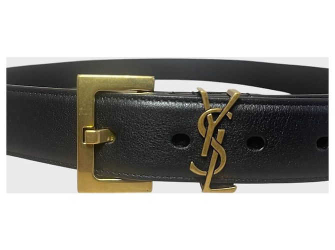 Autre Marque Cintura Saint Laurent Cassandre nera T.90 Nero - vista 2