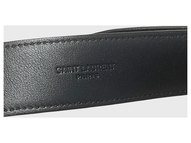 Autre Marque Cintura Saint Laurent Cassandre nera T.90 Nero - vista 5
