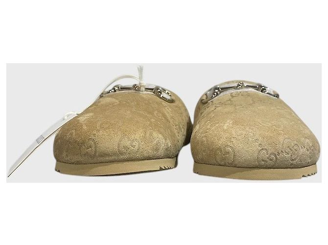 Mules Gucci Horsebit beige T.39 - vista 2