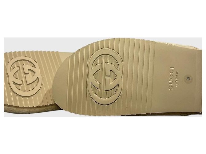 Mules Gucci Horsebit beige T.39 - vista 5
