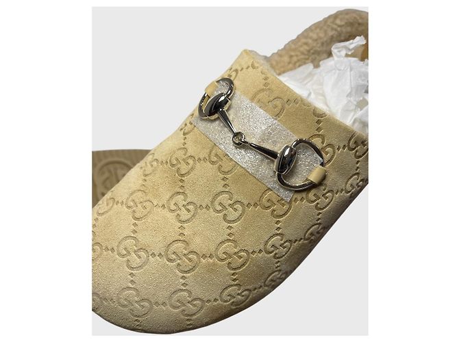Mules Gucci Horsebit beige T.39 - vista 7