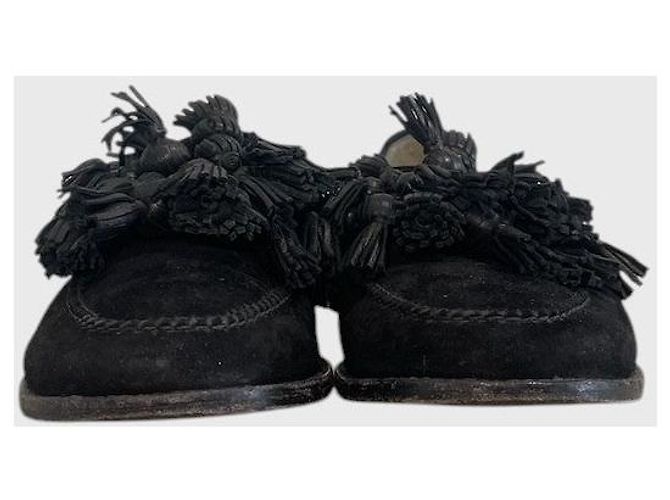 Mocassini Christian Louboutin neri T.38 Nero - vista 3