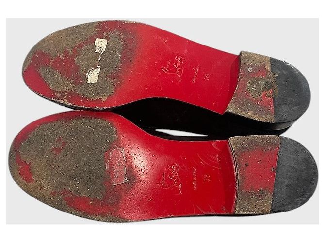 Mocassini Christian Louboutin neri T.38 Nero - vista 5