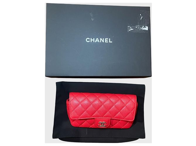 Borsa Chanel Rossa in Pelle Caviar Rosso - vista 10