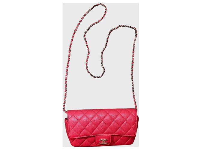 Borsa Chanel Rossa in Pelle Caviar Rosso - vista 2