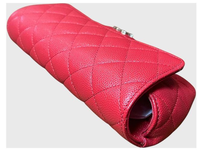 Borsa Chanel Rossa in Pelle Caviar Rosso - vista 6