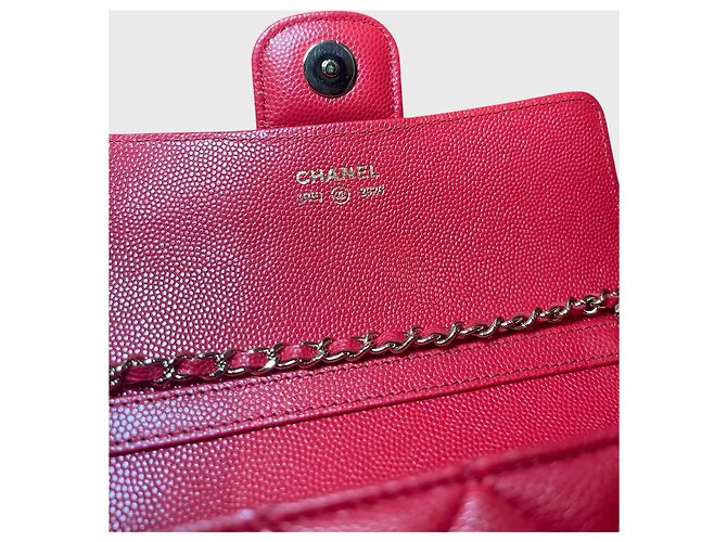 Borsa Chanel Rossa in Pelle Caviar Rosso - vista 7