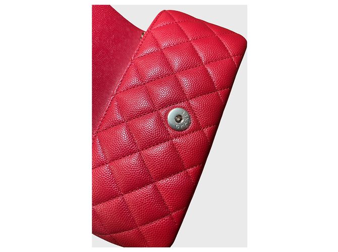 Borsa Chanel Rossa in Pelle Caviar Rosso - vista 9