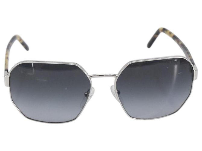 PRADA Sunglasses Metal Brown Silver Auth BA15585 Silvery - view 13