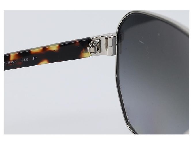 PRADA Sunglasses Metal Brown Silver Auth BA15585 Silvery - view 17