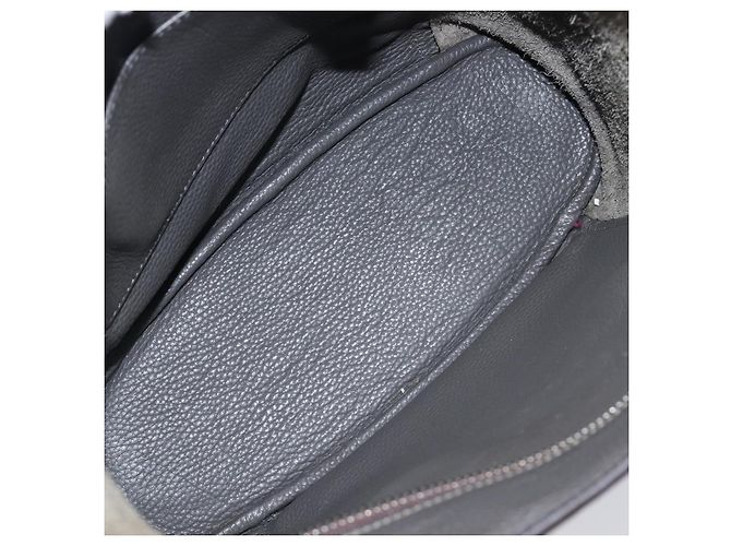 Hermès Borsa a tracolla HERMES Good News Taurillon Clemence Gray Silver Auth BA15507V Marrone Argento - vista 10