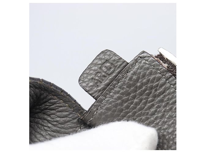 Hermès Borsa a tracolla HERMES Good News Taurillon Clemence Gray Silver Auth BA15507V Marrone Argento - vista 11