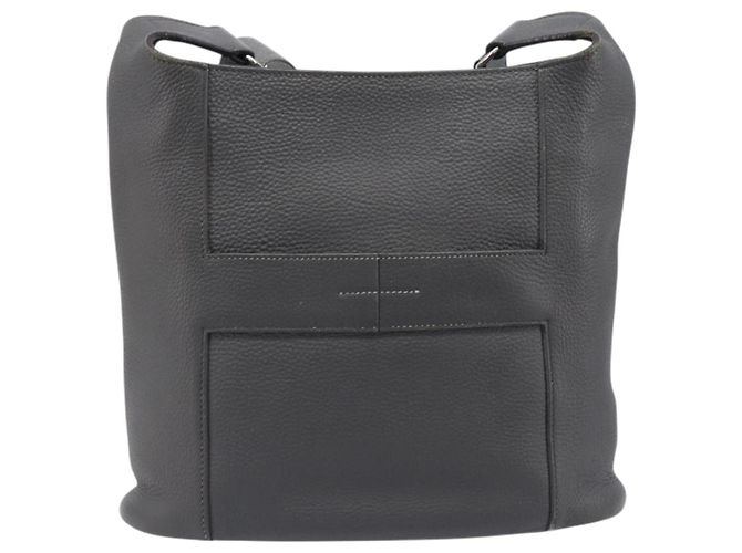 Hermès Borsa a tracolla HERMES Good News Taurillon Clemence Gray Silver Auth BA15507V Marrone Argento - vista 13