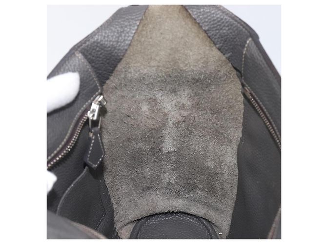 Hermès Borsa a tracolla HERMES Good News Taurillon Clemence Gray Silver Auth BA15507V Marrone Argento - vista 23