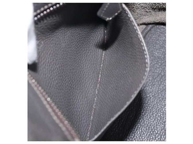 Hermès Borsa a tracolla HERMES Good News Taurillon Clemence Gray Silver Auth BA15507V Marrone Argento - vista 25