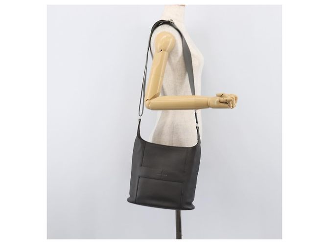 Hermès Borsa a tracolla HERMES Good News Taurillon Clemence Gray Silver Auth BA15507V Marrone Argento - vista 27