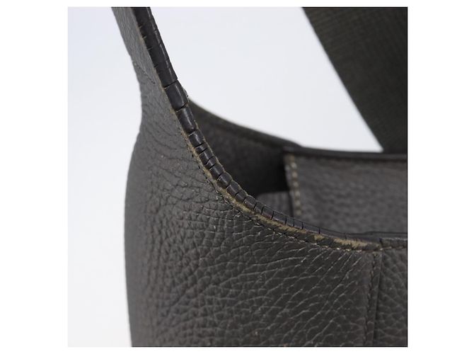 Hermès Borsa a tracolla HERMES Good News Taurillon Clemence Gray Silver Auth BA15507V Marrone Argento - vista 8