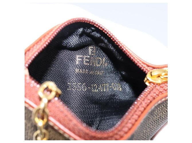 FENDI Zucca Canvas Coin Key Case Black Brown Auth am12652V - view 11