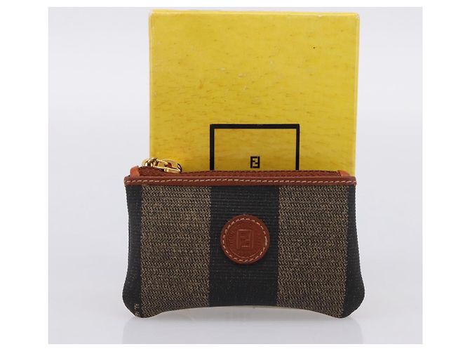 FENDI Zucca Canvas Coin Key Case Black Brown Auth am12652V - view 12