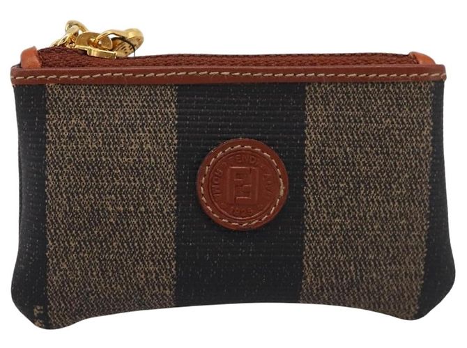 FENDI Zucca Canvas Coin Key Case Black Brown Auth am12652V - view 13