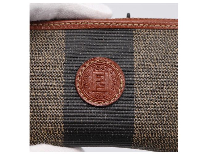 FENDI Zucca Canvas Coin Key Case Black Brown Auth am12652V - view 17