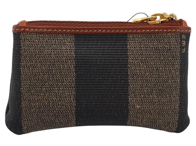 FENDI Zucca Canvas Coin Key Case Black Brown Auth am12652V - view 2