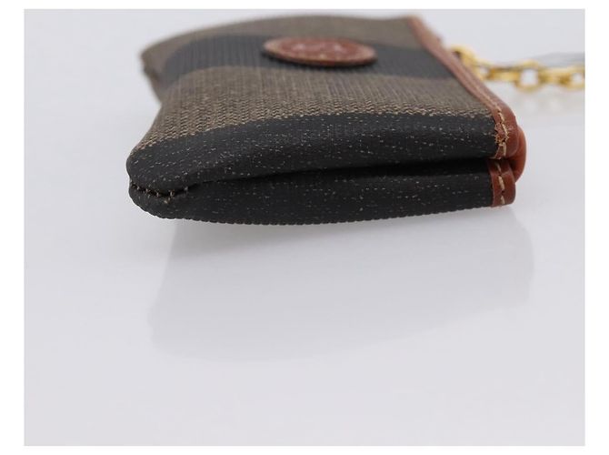 FENDI Zucca Canvas Coin Key Case Black Brown Auth am12652V - view 3