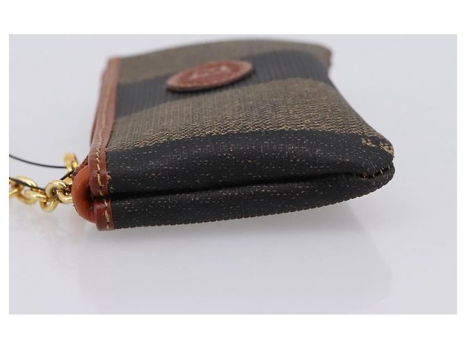 FENDI Zucca Canvas Coin Key Case Black Brown Auth am12652V - view 4