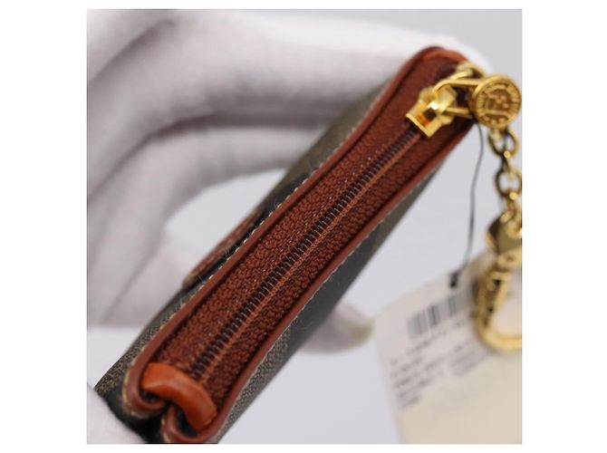 FENDI Zucca Canvas Coin Key Case Black Brown Auth am12652V - view 5