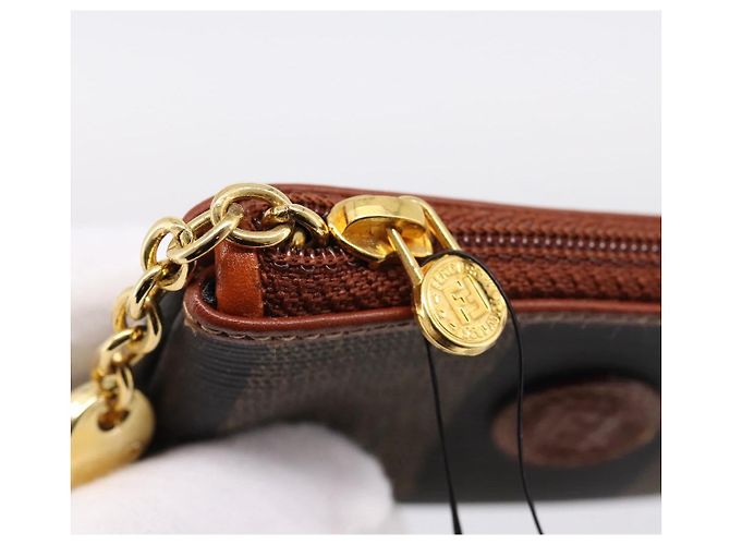 FENDI Zucca Canvas Coin Key Case Black Brown Auth am12652V - view 9