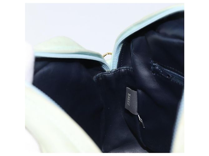 Borsa BALLY Pelle verniciata Green Gold Auth 204319 D'oro Verde - vista 26