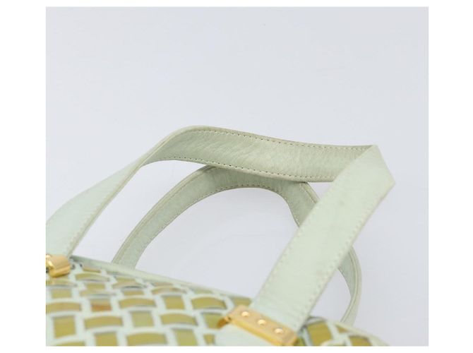 Borsa BALLY Pelle verniciata Green Gold Auth 204319 D'oro Verde - vista 8