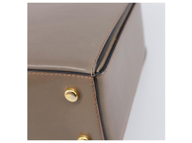 Céline Sac à main CELINE Cuir Beige Or Auth 204424 Doré - vue 17