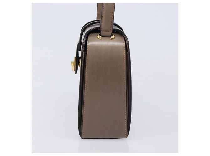 Céline Sac à main CELINE Cuir Beige Or Auth 204424 Doré - vue 3