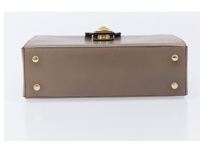 Céline Sac à main CELINE Cuir Beige Or Auth 204424 Doré - vue 5