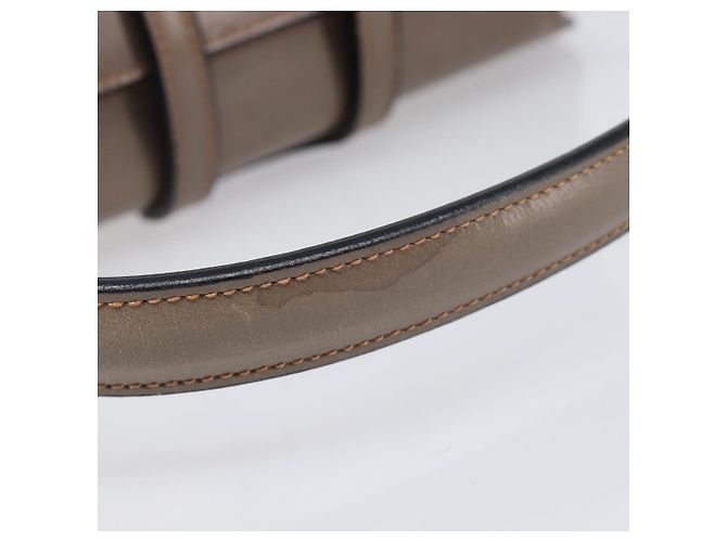 Céline Sac à main CELINE Cuir Beige Or Auth 204424 Doré - vue 8