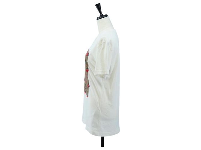 Camiseta de manga corta Coach Signature de algodón XS Blanco Auth 203737M - vista 3