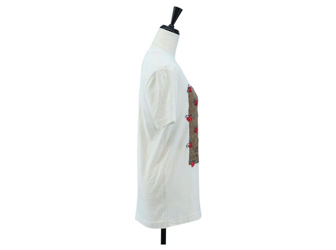 Camiseta de manga corta Coach Signature de algodón XS Blanco Auth 203737M - vista 4