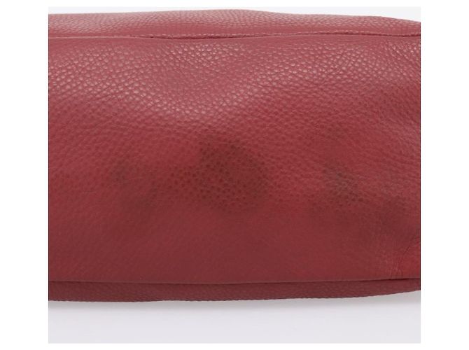 PRADA Tote Bag Vittero Dino Leather Rot Gold Auth 203615A Golden - Ansicht 6